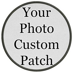 IRON ON Indestructible Custom Photo Print Patch Circle Size From 1" to Maximum 11.5"
