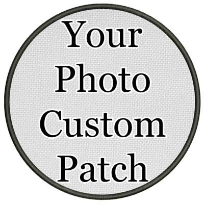 IRON ON Indestructible Custom Photo Print Patch Circle Size From 1" to Maximum 11.5"