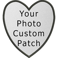 Indestructible Custom Photo Print Patch Heart Size 3″ - 13″