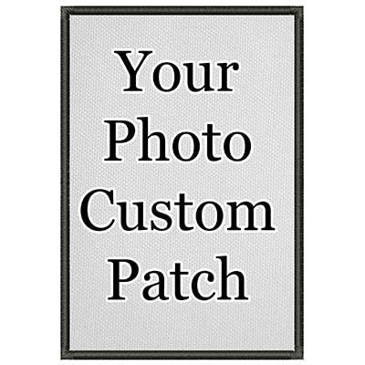IRON ON Indestructible Custom Photo Print Patch Rectangular Size From 1" to Maximum 11.5"Indestructible Custom Photo Patch Rectangle Size From 1" to Maximum 16.1"