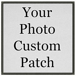 IRON ON Indestructible Custom Photo Print Patch Square Size From 1" to Maximum 11.5"