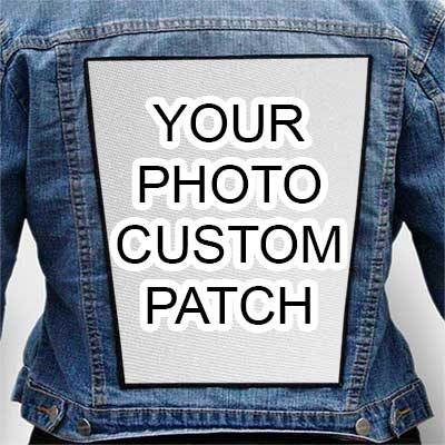 Indestructible Custom Personalized Embroidered Photo Quality Print BACK Patch