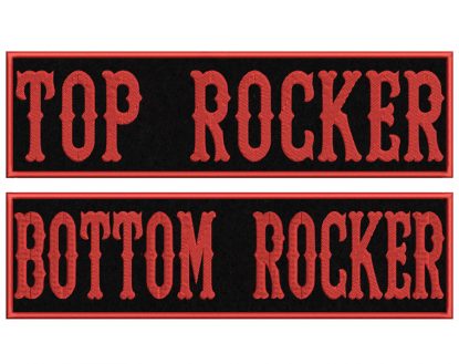 Flat Bottom Top Rocker, Embroidered Patch, Custom Embroidered, Custom Embroidery, Biker Patch, Motorcycle Patch, BackPatch, Personalized Patch