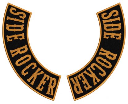 Side Left / Right Rocker, Embroidered Patch, Custom Embroidered, Custom Embroidery, Biker Patch, Motorcycle Patch, BackPatch, Personalized Patch