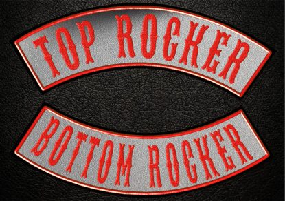 REFLECT Top Rocker, Bottom Rocker, Embroidered Patch, Custom Embroidered, Custom Embroidery, Biker Patch, Motorcycle Patch, BackPatch, Personalized Patch