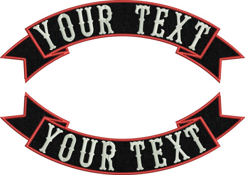 Bottom Top Rocker, Embroidered Patch, Custom Embroidered, Custom Embroidery, Biker Patch, Motorcycle Patch, BackPatch, Personalized Patch