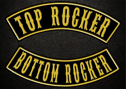 Top Rocker, Bottom Rocker, Embroidered Patch, Custom Embroidered, Custom Embroidery, Biker Patch, Motorcycle Patch, BackPatch, Personalized Patch