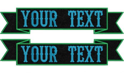 Ribon Bottom Top Rocker, Embroidered Patch, Custom Embroidered, Custom Embroidery, Biker Patch, Motorcycle Patch, BackPatch, Personalized Patch