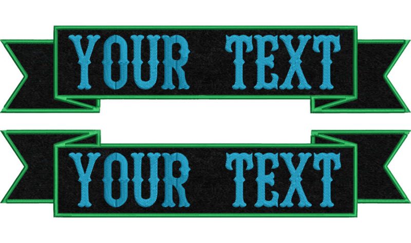 Ribon Bottom Top Rocker, Embroidered Patch, Custom Embroidered, Custom Embroidery, Biker Patch, Motorcycle Patch, BackPatch, Personalized Patch