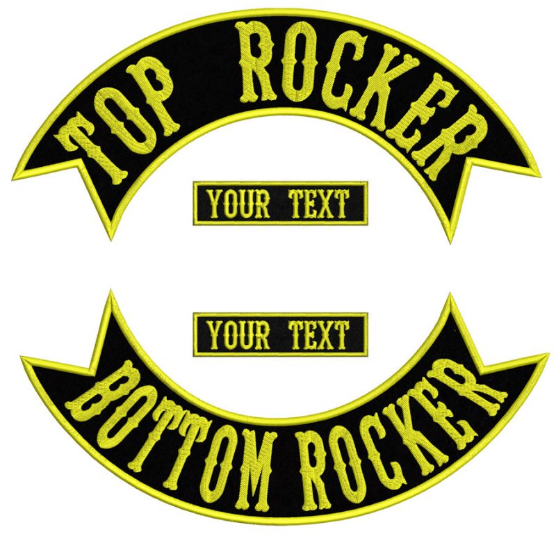 Top Rocker, Bottom Rocker+ FREE NAMETAG, Embroidered Patch, Custom Embroidered, Custom Embroidery, Motorcycle Patch, BackPatch, Personalized Patch