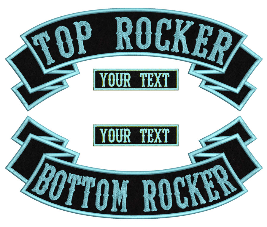 Bottom Top Rocker FREE NAMETAG, Embroidered Patch, Custom