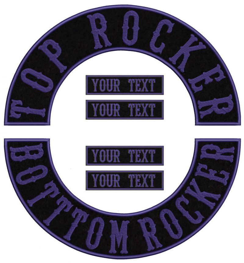 Top Rocker, Bottom Rocker+ 2xFREE NAMETAG, Embroidered Patch, Custom Embroidered, Custom Embroidery, Motorcycle Patch, BackPatch, Personalized Patch