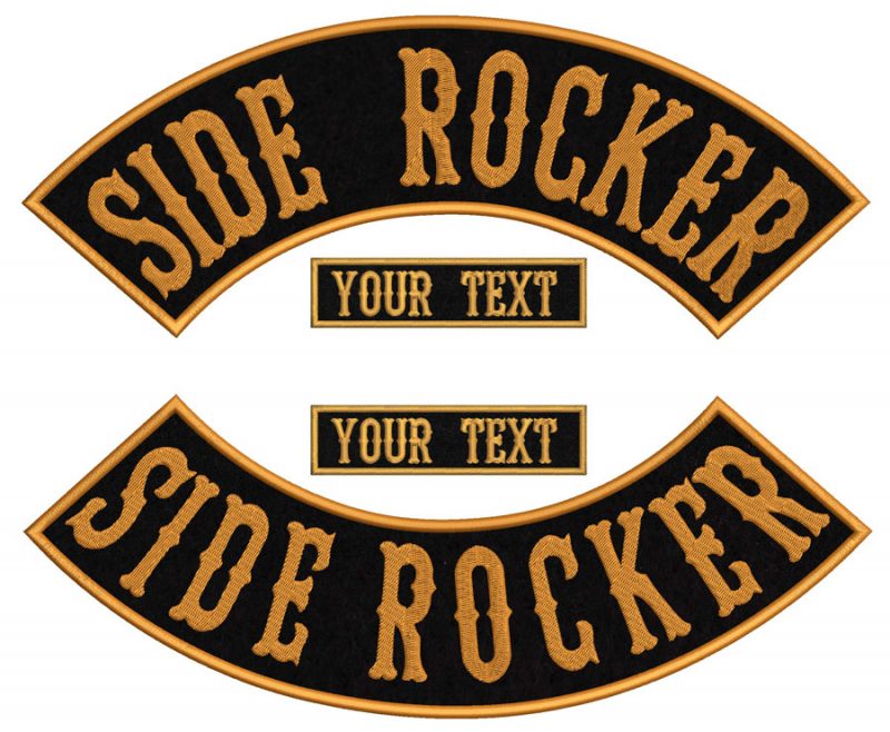 Top Rocker & Bottom Rocker+ FREE NAMETAG, Embroidered Patch, Custom Embroidered, Custom Embroidery, Motorcycle Patch, BackPatch, Personalized Patch