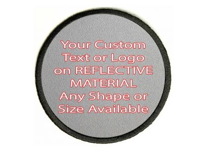 1 Color REFLECTIVE Patch, Embroidered Patch, Custom Embroidered, Custom Embroidery, Biker Patch, Motorcycle Patch
