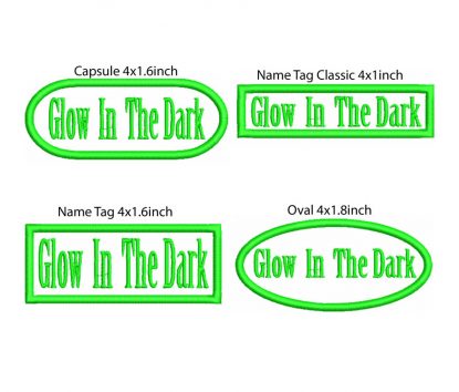 Glow In The Dark Name Tags, Embroidered Patch, Custom Embroidered, Custom Embroidery