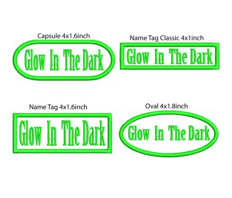 Glow In The Dark Name Tags, Embroidered Patch, Custom Embroidered, Custom Embroidery