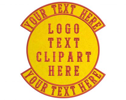 1 Color Embroidered Patch, Custom Embroidered, Custom Embroidery, Motorcycle Patch, BackPatch, Personalized Patch