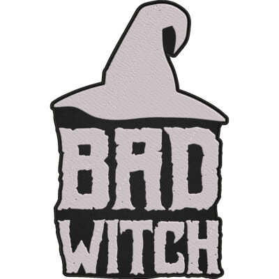 Bad Witch Patch – Halloween Witch Hat Embroidered Patch – Spooky Gothic Patch 30x21cm-12x8"