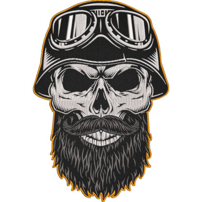 Skull Biker Patch Large Embroidered Motorcycle Back Patch – 30x23cm-12x9"